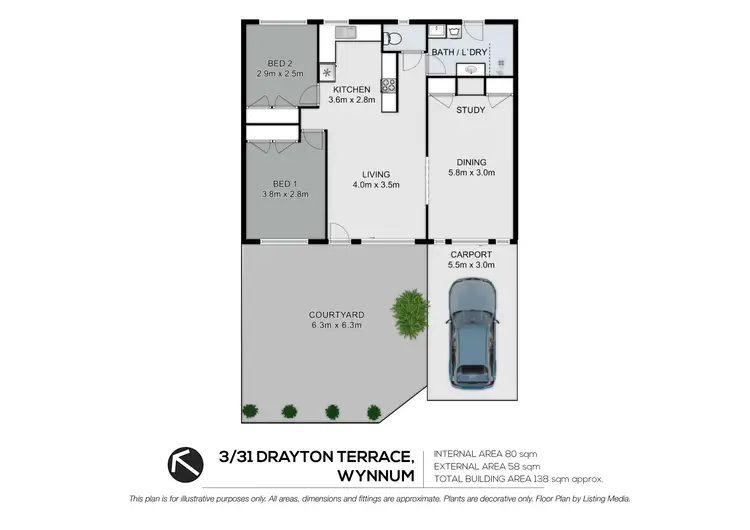 Floorplan of Homely townhouse listing, 3/31 Drayton Terrace, Wynnum QLD 4178