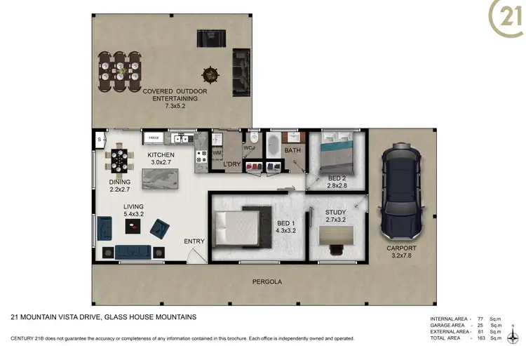 Floorplan of Homely house listing, 21 Mountain Vista Drive, Glass House Mountains QLD 4518