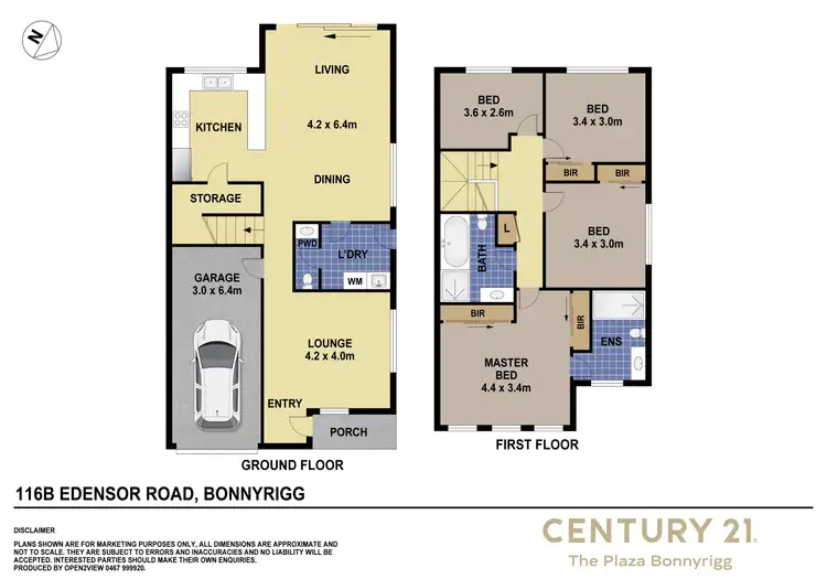 Floorplan of Homely semi-detached listing, 116B Edensor Road, Bonnyrigg NSW 2177