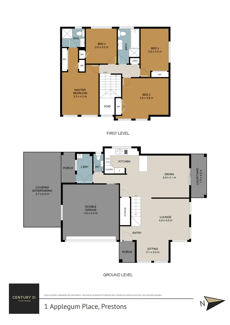 Floorplan of Homely house listing, 1 Applegum Place, Prestons NSW 2170