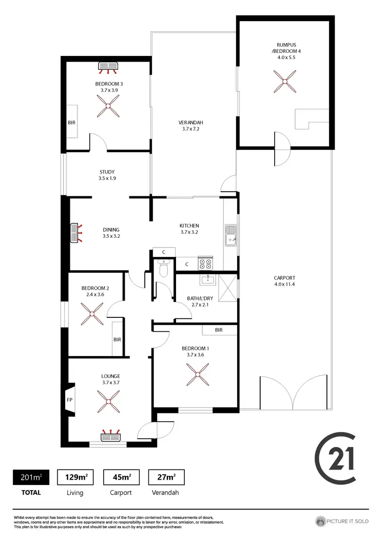 Floorplan of Homely house listing, 69 Railway Terrace, Largs North SA 5016