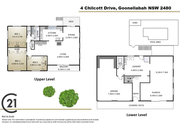 Floorplan of Homely house listing, 4 Chilcott Drive, Goonellabah NSW 2480