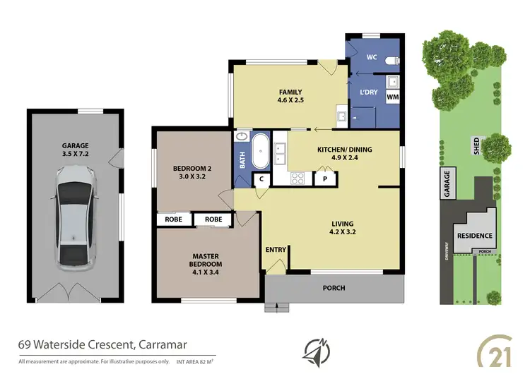 Floorplan of Homely house listing, 69 Waterside Crescent, Carramar NSW 2163