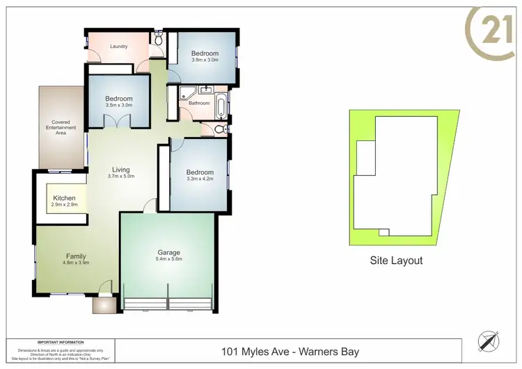 Floorplan of Homely house listing, 101 Myles Avenue, Warners Bay NSW 2282