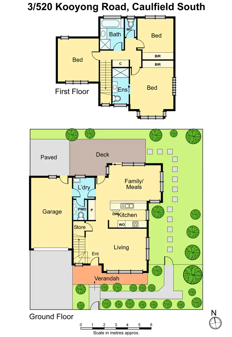 Floorplan of Homely townhouse listing, 3/520 Kooyong Road, Caulfield South VIC 3162