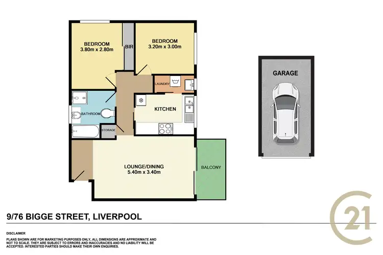 Floorplan of Homely unit listing, 9/76-84 Bigge Street, Liverpool NSW 2170
