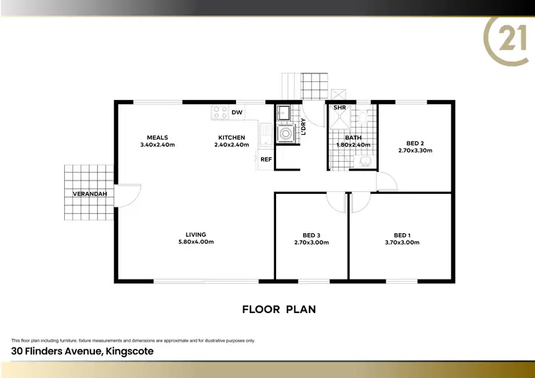 Floorplan of Homely house listing, 30 Flinders Avenue, Kingscote SA 5223