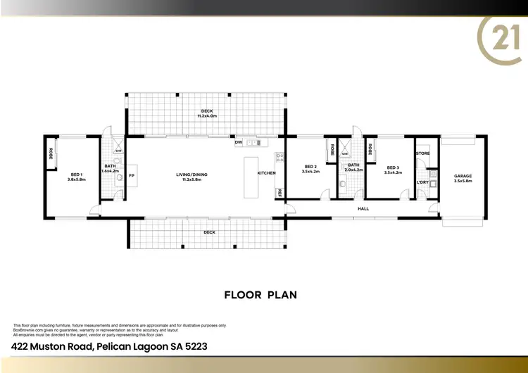 Floorplan of Homely rural property listing, 422 Muston Road, Pelican Lagoon SA 5222