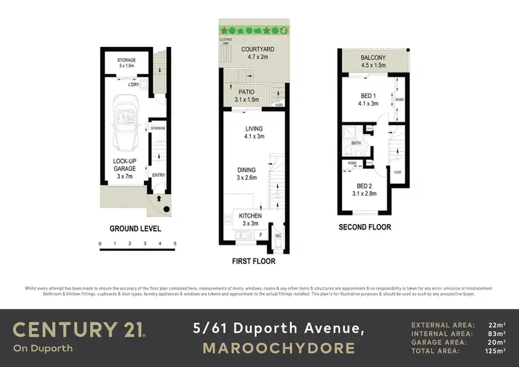 Floorplan of Homely townhouse listing, 5/61 Duporth Avenue, Maroochydore QLD 4558