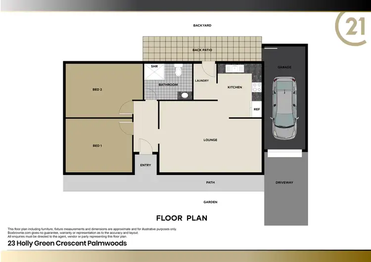 Floorplan of Homely house listing, 23 Holly Green Cr, Palmwoods QLD 4555