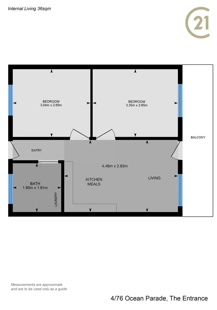 Floorplan of Homely unit listing, 4/76 Ocean Parade, The Entrance NSW 2261