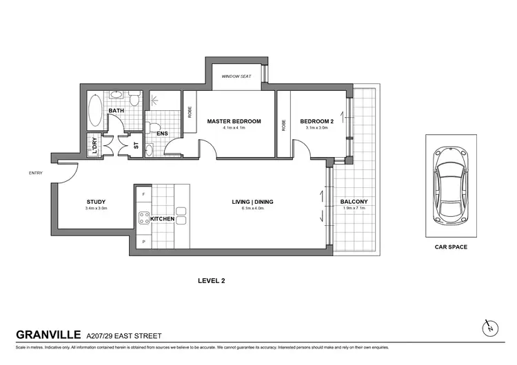Floorplan of Homely apartment listing, A207/29 East Street, Granville NSW 2142