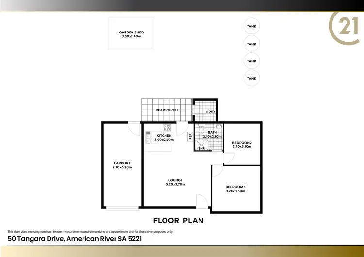 Floorplan of Homely house listing, 50 Tangara Drive, American River SA 5221