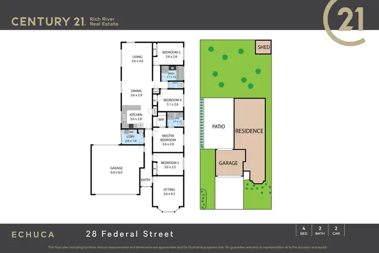 Floorplan of Homely house listing, 28 Federal Street, Echuca VIC 3564
