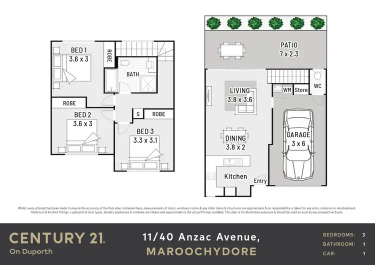 Floorplan of Homely townhouse listing, 11/40 Anzac Avenue, Maroochydore QLD 4558