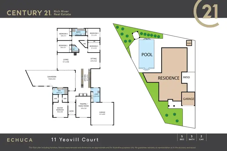 Floorplan of Homely house listing, 11 Yeovil Court, Echuca VIC 3564
