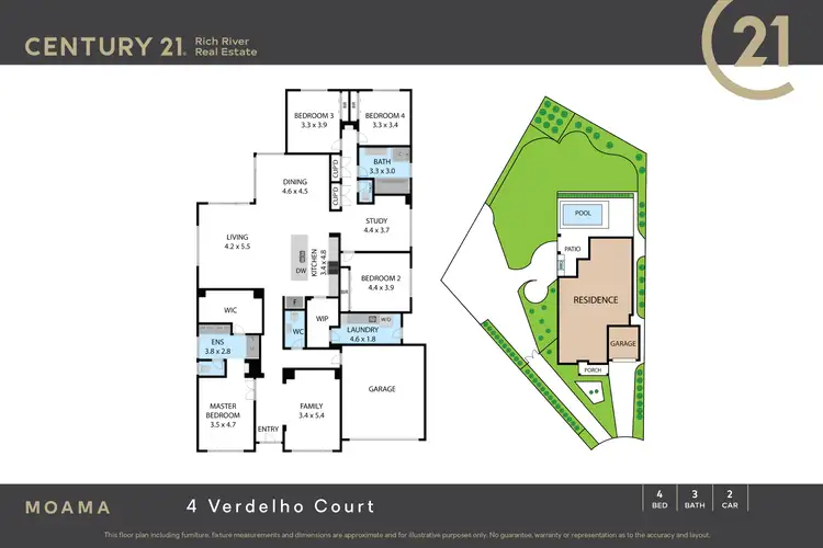 Floorplan of Homely house listing, 4 Verdelho Court, Moama NSW 2731