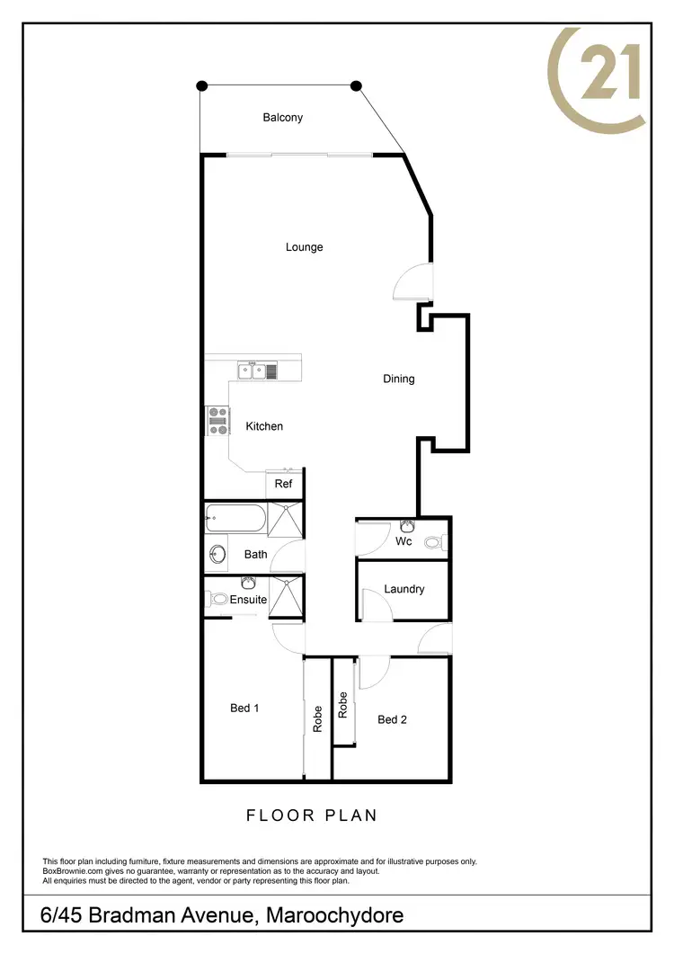 Floorplan of Homely unit listing, 6/45 Bradman Avenue, Maroochydore QLD 4558