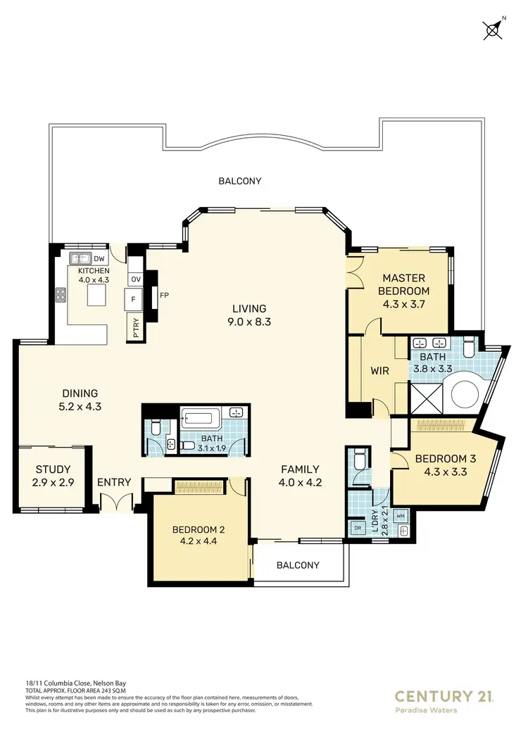 Floorplan of Homely apartment listing, 18/11 Columbia Close, Nelson Bay NSW 2315