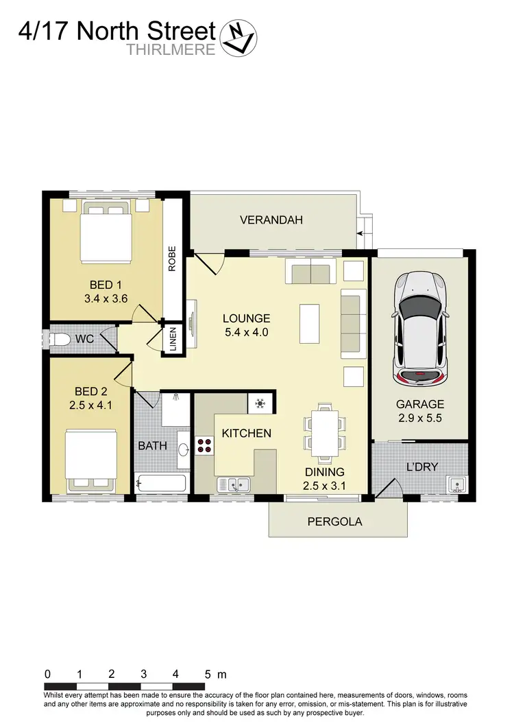 Floorplan of Homely semi-detached listing, 4/17 North Street, Thirlmere NSW 2572