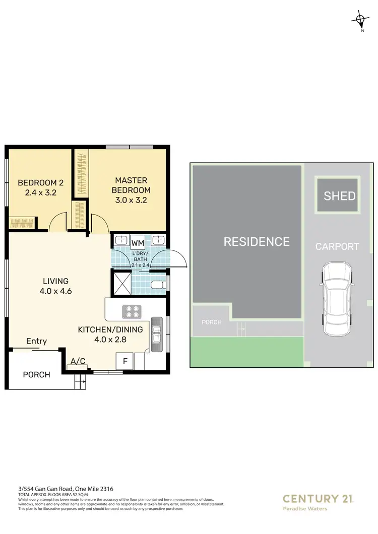 Floorplan of Homely retirement listing, 3/554 Gan Gan Road, One Mile NSW 2316
