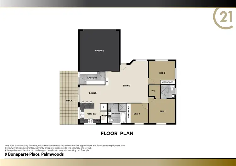 Floorplan of Homely house listing, 9 Bonaparte Place, Palmwoods QLD 4555