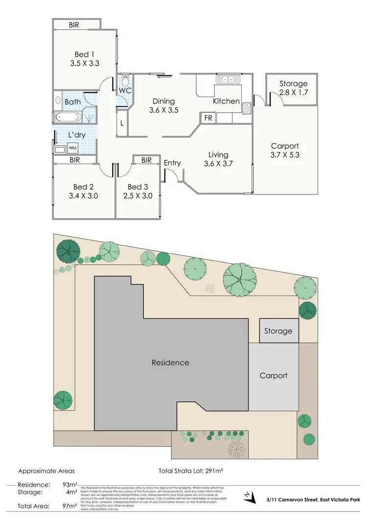 Floorplan of Homely house listing, 3/11 Carnarvon Street, East Victoria Park WA 6101