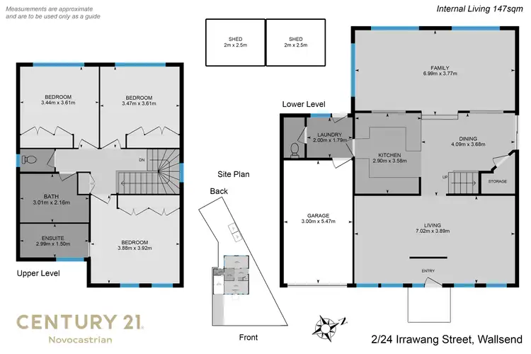 Floorplan of Homely townhouse listing, 2/24 Irrawang Street, Wallsend NSW 2287