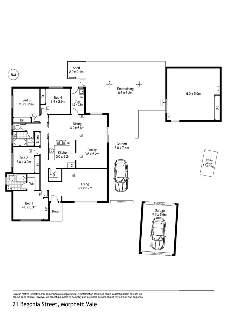 Floorplan of Homely house listing, 21 Begonia Street, Morphett Vale SA 5162