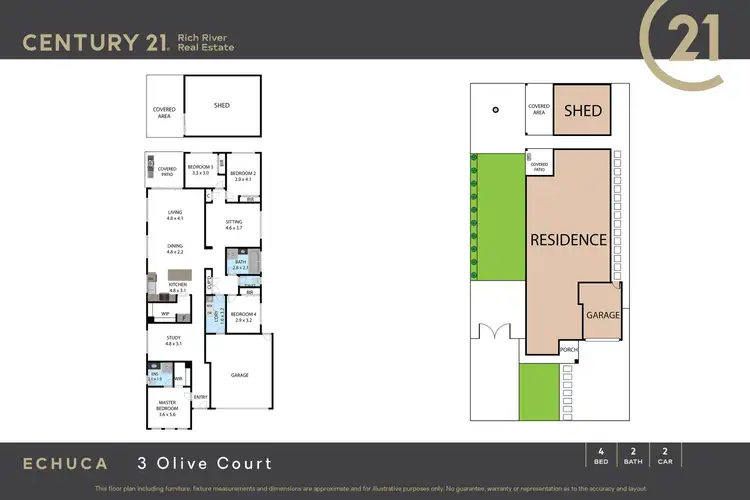 Floorplan of Homely house listing, 3 Olive Court, Echuca VIC 3564
