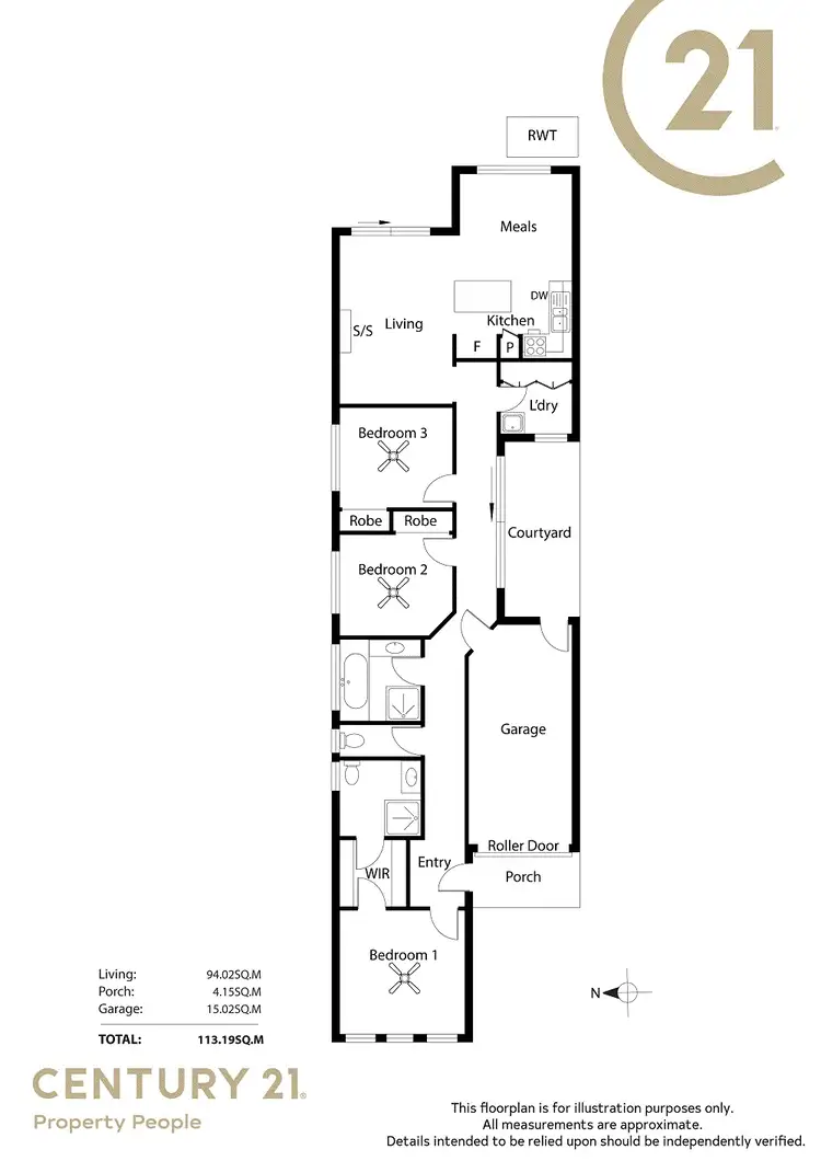 Floorplan of Homely house listing, 21 Holland Way, Evanston SA 5116