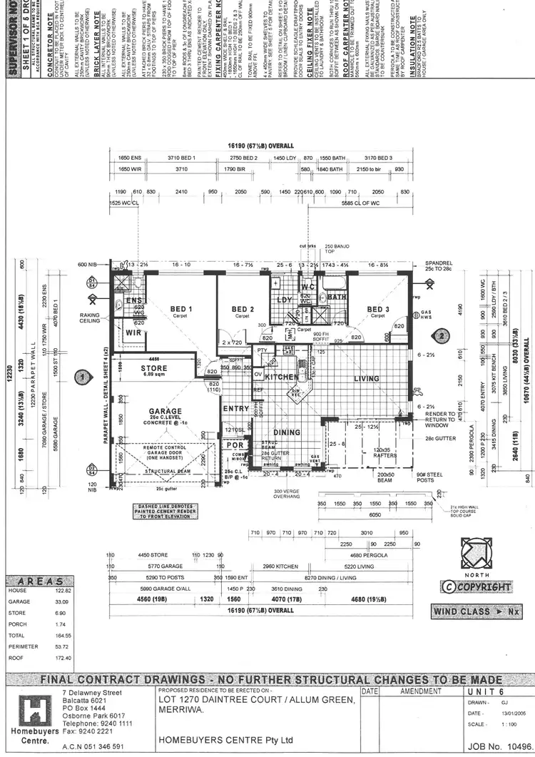 Floorplan of Homely unit listing, 6/5 Daintree Court, Merriwa WA 6030