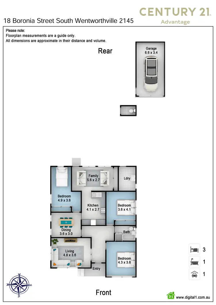 Floorplan of Homely house listing, 18 Boronia Street, South Wentworthville NSW 2145