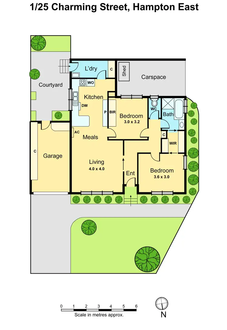 Floorplan of Homely unit listing, 1/25 Charming Street, Hampton East VIC 3188