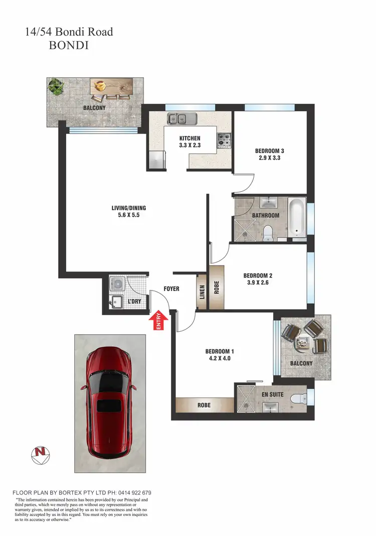 Floorplan of Homely apartment listing, 14/54 Bondi Road, Bondi Junction NSW 2022