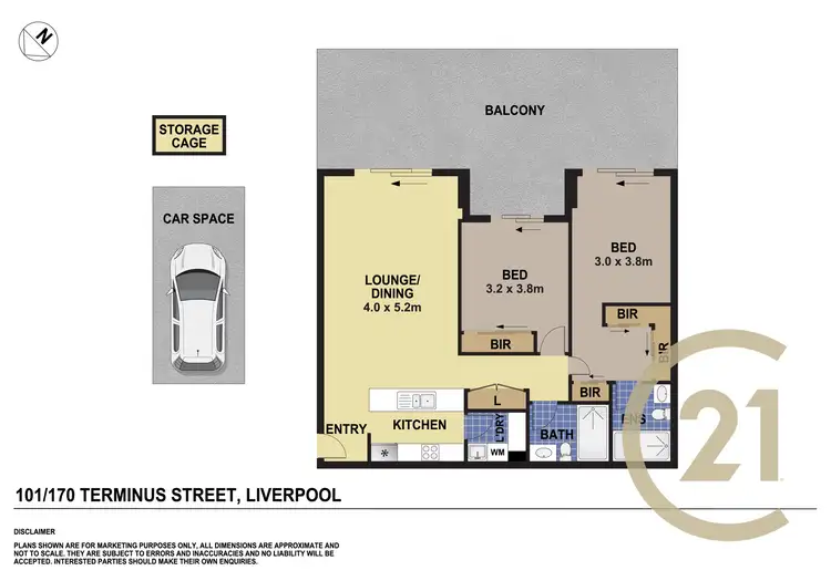 Floorplan of Homely apartment listing, 101/170 Terminus Street, Liverpool NSW 2170