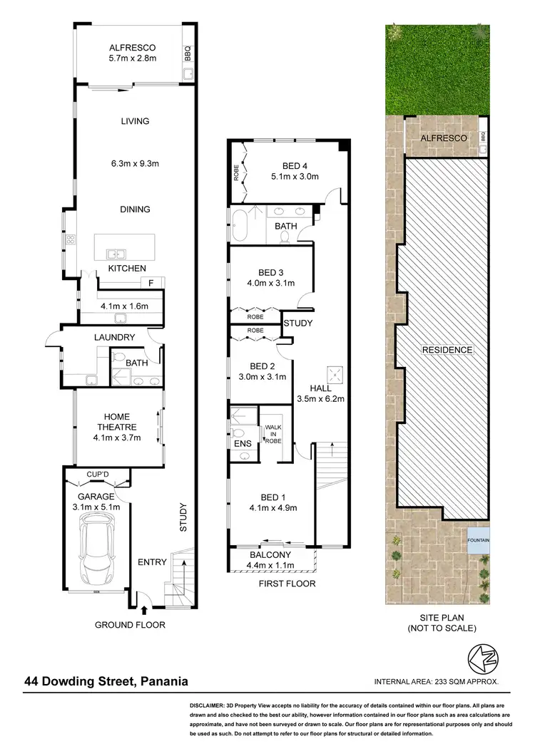 Floorplan of Homely semi-detached listing, 44 Dowding Street, Panania NSW 2213