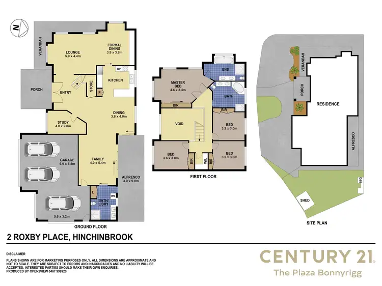 Floorplan of Homely house listing, 2 Roxby Place, Hinchinbrook NSW 2168