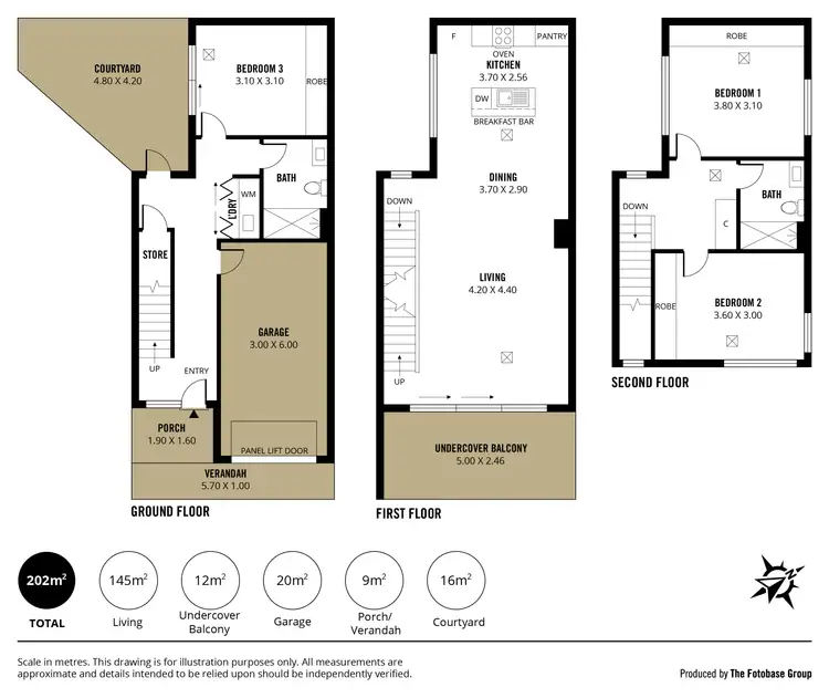 Floorplan of Homely townhouse listing, 1/6 Third Avenue, Everard Park SA 5035