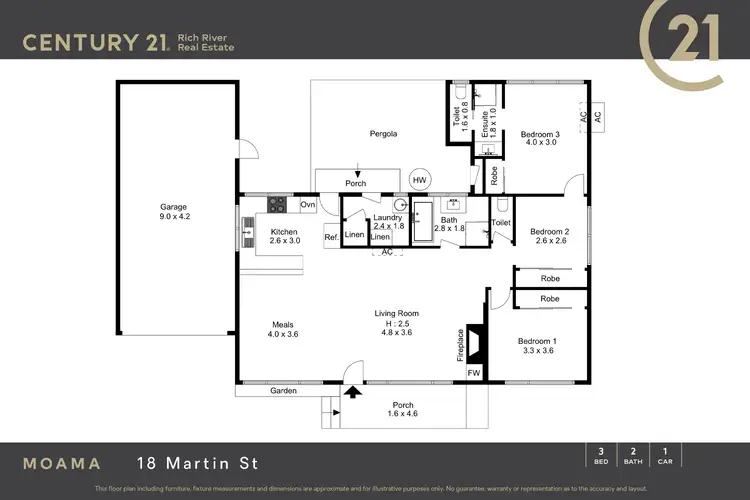 Floorplan of Homely house listing, 18 Martin Street, Moama NSW 2731