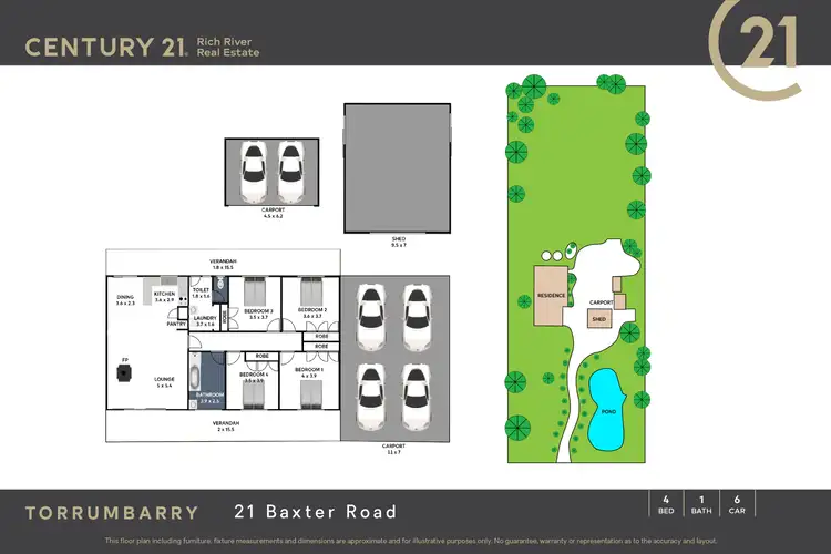 Floorplan of Homely house listing, 21 Baxter Road, Torrumbarry VIC 3562