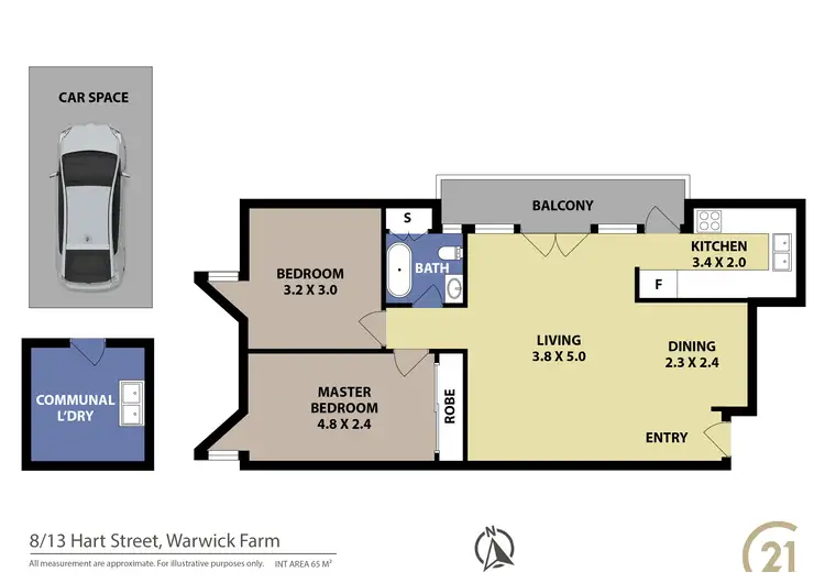 Floorplan of Homely apartment listing, 8/13 Hart Street, Warwick Farm NSW 2170