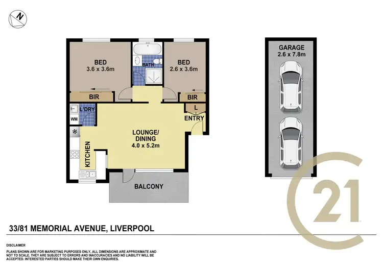 Floorplan of Homely unit listing, 33/81 Memorial Avenue, Liverpool NSW 2170