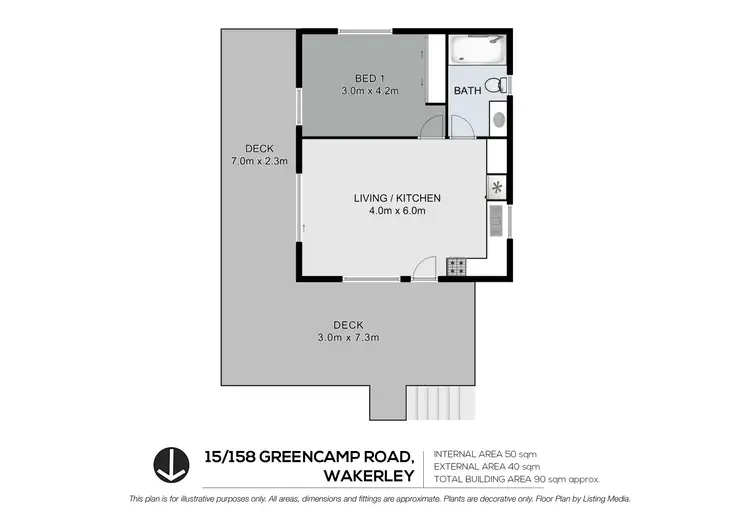 Floorplan of Homely unit listing, 15/158 Green Camp Road, Wakerley QLD 4154
