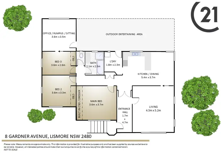 Floorplan of Homely house listing, 8 Gardner Avenue, Lismore NSW 2480