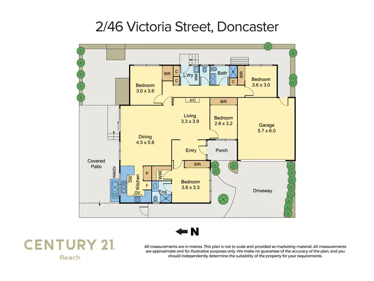 Floorplan of Homely townhouse listing, 2/46 Victoria Street, Doncaster VIC 3108