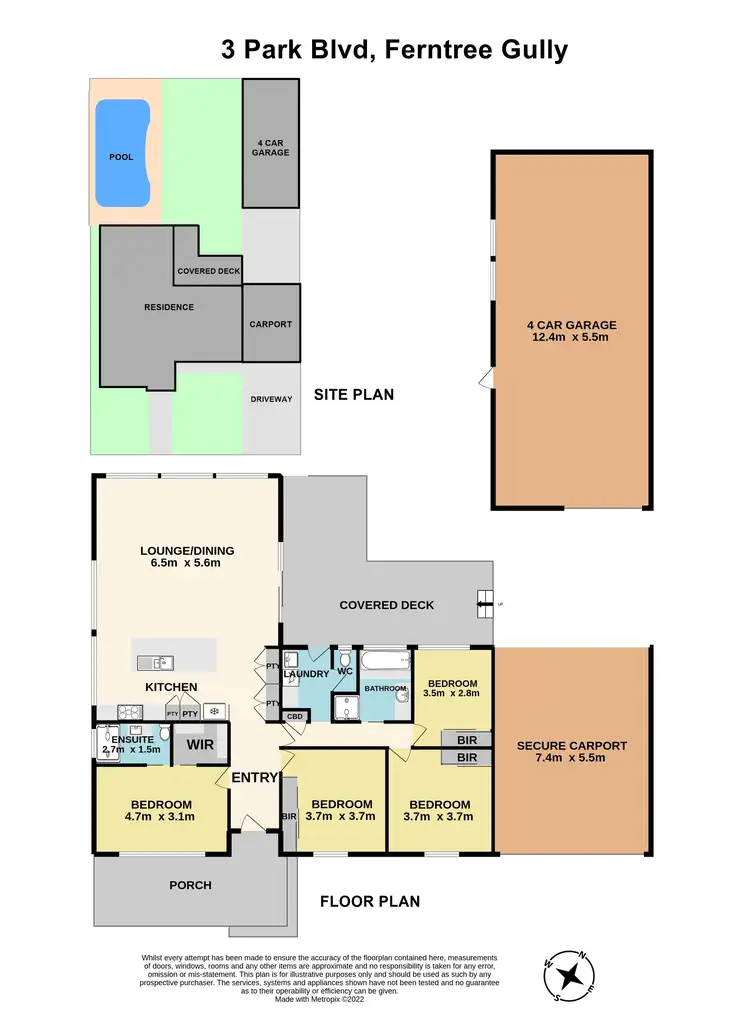 Floorplan of Homely house listing, 3 Park Boulevard, Ferntree Gully VIC 3156