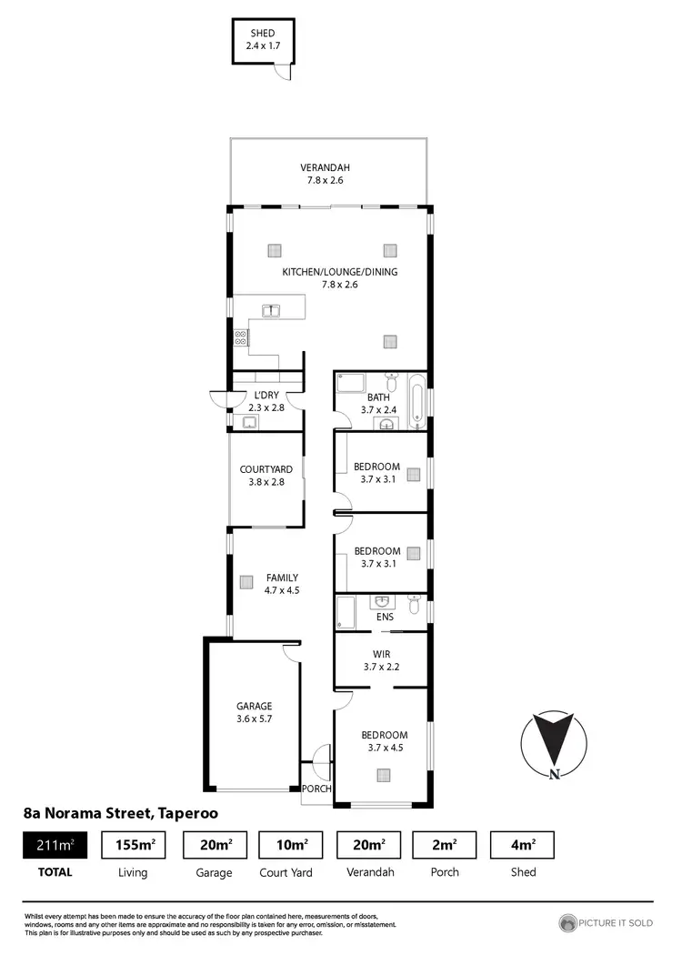 Floorplan of Homely house listing, 8A Norama Street, Taperoo SA 5017