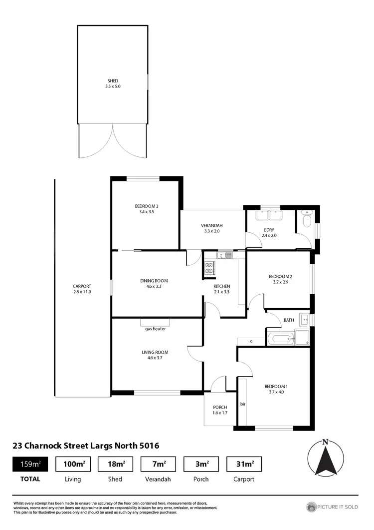 Floorplan of Homely house listing, 23 Charnock Street, Largs North SA 5016