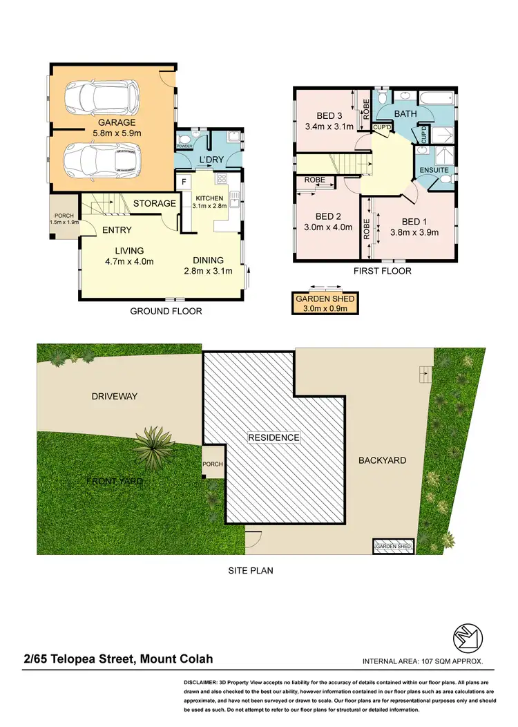 Floorplan of Homely semi-detached listing, 2/65 Telopea Street, Mount Colah NSW 2079
